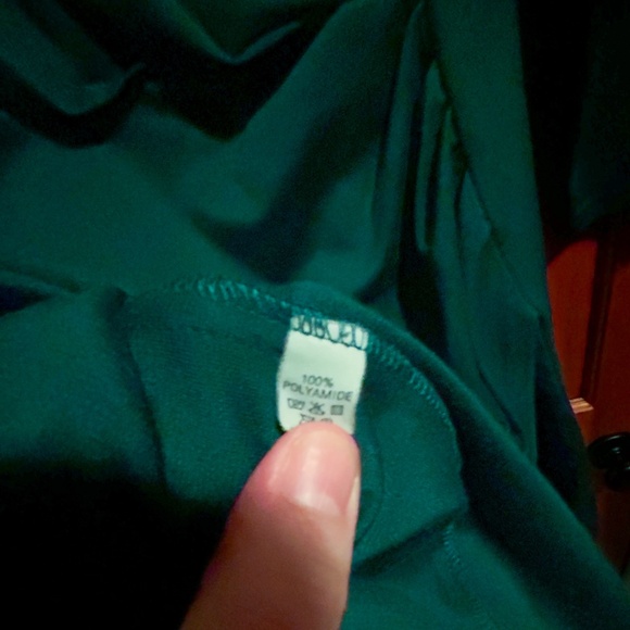 NWOT- Stunning deep forest green faux wrap dress- Christmas - Picture 4 of 5